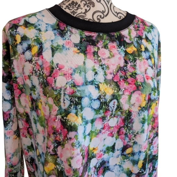 Juicy Couture Sport Top Y2K Athleisure Slouchy Women M Gym Active Comfy Floral - Picture 5 of 12